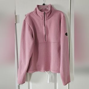 The Black Dog 1/2 Zipper Front Pink/Mauve Fleece Heavy Pullover XL